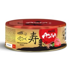 Prime Asia Tuna & Cuttlefish in jelly / Консервы Прайм Азия для взрослых кошек Тунец с каракатицей в желе (цена за упаковку)