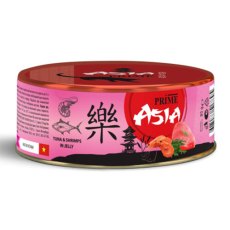 Prime Asia Tuna & Shrimps in jelly / Консервы Прайм Азия для взрослых кошек Тунец с креветками в желе (цена за упаковку)