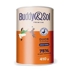 Buddy Sol Premium Adult Duck & Zuccini / Влажный корм Консервы Бадди Сол для собак всех пород Утка цукини (цена за упаковку)