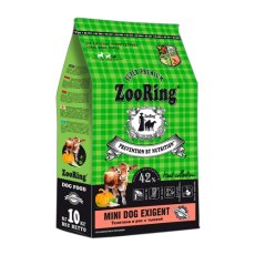 ZooRing Mini Dog Exigent / Сухой корм Зооринг для взрослых привередливых собак мини пород Телятина и Рис с тыквой