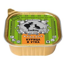 Zooring / Паштет Зооринг для кошек Фрикасе Курица и утка (цена за упаковку)
