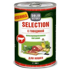 Solid Natura Selection / Консервы Солид Натура для кошек с Говядиной (цена за упаковку)