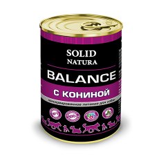 Solid Natura Balance / Консервы Солид Натура для собак Конина (цена за упаковку)