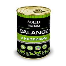 Solid Natura Balance / Консервы Солид Натура для собак Кролик (цена за упаковку)