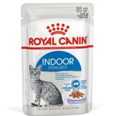 Royal Canin Indoor Jelly / Влажный корм (Консервы-Паучи) Роял Канин Индор для Стерилизованных кошек Живущих в помещении в Желе (цена за упаковку)