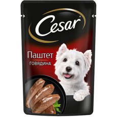 Cesar / Паучи Цезарь для взрослых собак паштет с Говядиной (цена за упаковку)