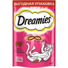 Dreamies / Лакомство Дримис для кошек Подушечки с Говядиной