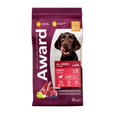Award Puppy All Breed / Сухой корм Авард для Щенков от 1 месяца, беременных и кормящих собак всех пород Ягненок индейка яблоко черника