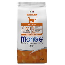 Monge Cat Monoprotein Sterilised / Сухой корм Монж Монопротеиновый для Стерилизованных кошек Утка