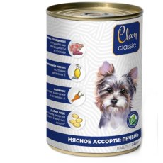 Clan Classic / Консервы Клан для собак Мясное ассорти с Печенью (цена за упаковку)