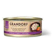 Grandorf Holistic & Hypoallergenic / Консервы Грандорф для кошек Куриная грудка с Лососем (цена за упаковку)