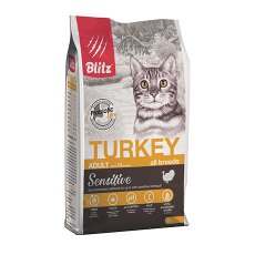 Blitz Sensitive Adult Turkey / Сухой корм Блиц для взрослых кошек Индейка
