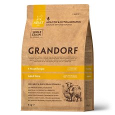 Grandorf Holistic & Hypoallergenic Mini Probiotic 4 meat / Сухой корм Грандорф Низкозерновой с Живыми Пробиотиками для собак Мелких пород 4 Мяса с рисом