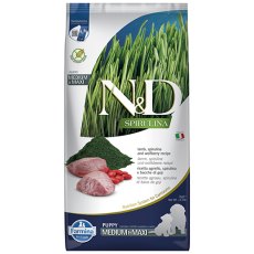 Farmina N&D Puppy Spirulina Lamb & Wolfberry Medium & Maxi / Сухой корм Фармина для Щенков Средних и Крупных пород Ягненок и ягоды годжи