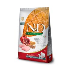 Farmina N&D Ancestral Grain Senior Medium Maxi Chicken Spelt Oats Pomegranate / Сухой Низкозерновой корм Фармина для Пожилых собак Средних и Крупных пород Курица с Гранатом
