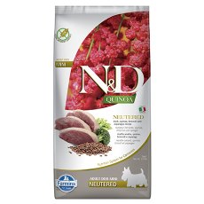 Farmina N&D Quinoa Line Neutered Adult Mini Duck Broccoli & Asparagus Grain free / Сухой Беззерновой корм Фармина для взрослых Стерилизованных собак мелких пород Утка Брокколи и Спаржа