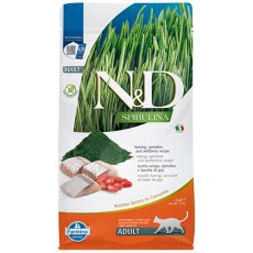 Farmina N&D Spirulina Herring & Wolfberry Adult / Сухой корм Фармина для взрослых кошек Сельдь и ягоды годжи