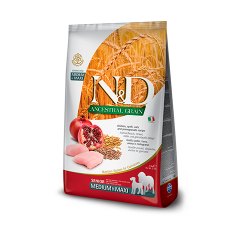Farmina N&D Ancestral Grain Senior Medium Maxi Chicken Spelt Oats Pomegranate / Сухой Низкозерновой корм Фармина для Пожилых собак Средних и Крупных пород Курица с Гранатом