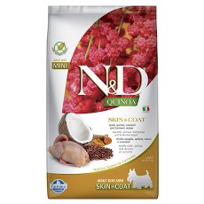 Farmina N&D Quinoa Line Skin & Coat Adult Mini Quail Grain free / Сухой Беззерновой корм Фармина для взрослых собак Мелких пород Здоровье Кожи и Шерсти Перепел с Киноа