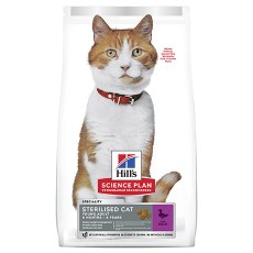 Hills Science Plan Sterilised Cat / Cухой корм Хиллс для Стерилизованных кошек и Котят от 6 месяцев Утка