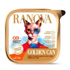 Ranova / Полнорационный сублимированный сухой корм Ранова для кошек консервированный с Курицей и уткой