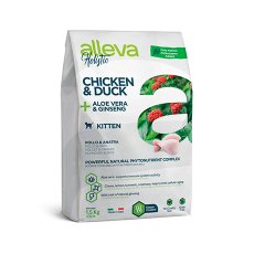 Alleva Holistic Kitten Chicken Duck & Aloe vera Ginseng / Сухой корм Аллева для Котят Курица Утка Алоэ вера Женьшень