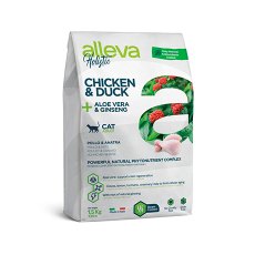 Alleva Holistic Adult Chicken Duck & Aloe vera Ginseng / Сухой корм Аллева для кошек Курица Утка Алоэ вера Женьшень
