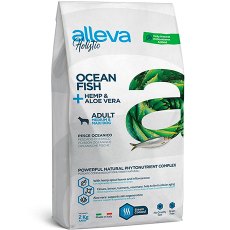 Alleva Holistic Adult Medium Maxi Ocean Fish & Hemp Aloe vera / Сухой корм Аллева для собак Средних и Крупных пород Океаническая рыба Алоэ вера Конопля