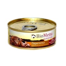 BioMenu Sensitive Консервы для Кошек мясной паштет с Перепелкой BioMenu Sensitive Консервы для Кошек мясной паштет с Перепелкой