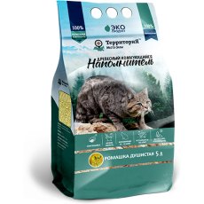 Территория Ромашка Комкующийся наполнитель для кошачьего туалета Древесный