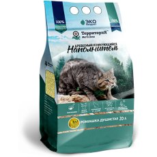 Территория Ромашка Комкующийся наполнитель для кошачьего туалета Древесный
