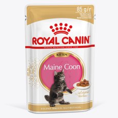 Royal Canin Breed Kitten Maine Coon / Влажный корм (Консервы-Паучи) Роял Канин для Котят породы Мэйн Кун в возрасте до 15 месяцев (цена за упаковку)