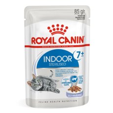 Royal Canin Indoor 7+ / Влажный корм (Консервы-Паучи) Роял Канин Индор для Стерилизованных Пожилых кошек старше 7 лет Живущих в помещении в Желе (цена за упаковку)