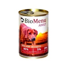 BioMenu Adult Консервы для Собак Мясное ассорти Цена за упаковку 410x12 BioMenu Adult Консервы для Собак Мясное ассорти Цена за упаковку 410x12