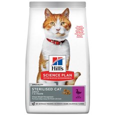 Hills Science Plan Sterilised Cat / Cухой корм Хиллс для Стерилизованных кошек до 7 лет Утка