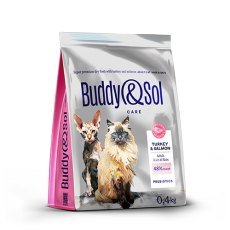 Buddy Sol Care Adult Hair & Skin Turkey & Salmon / Сухой корм Бадди Сол Кэа для кошек для здоровья Кожи и Шерсти Индейка лосось