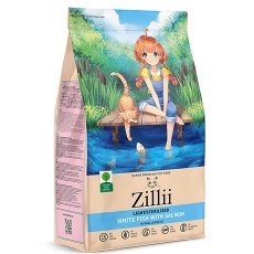 Zillii Light Sterilized White Fish with Salmon / Сухой корм Зилли для Стерилизованных и кошек с Избыточным весом Белая рыба с Лососем