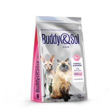 Buddy Sol Care Adult Hair & Skin Turkey & Salmon / Сухой корм Бадди Сол Кэа для кошек для здоровья Кожи и Шерсти Индейка лосось