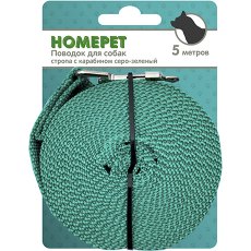 Homepet / Поводок Хоумпет для собак Стропа с карабином 25 мм х 5 м