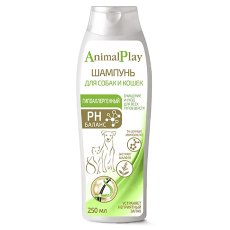 Animal Play / Шампунь Энимал Плей PH Баланс для собак и кошек Гипоаллергенный с Аминокислотами и экстрактом Шалфея
