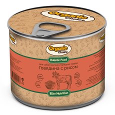 Organic Сhoice / Влажный корм Консервы Органик Чойс для собак Мелких и Средних пород Говядина с рисом (цена за упаковку)