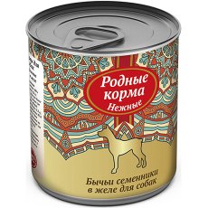 Родные Корма Нежные / Консервы для собак Бычьи Семенники в желе (цена за упаковку)