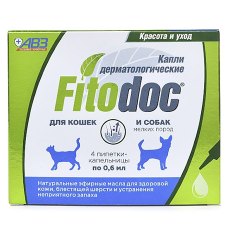 Fitodoc / Капли Фитодок для Мелких пород собак и Кошек Дерматологические