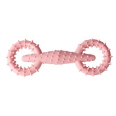 Homepet Dental / Игрушка Хоумпет для собак Гантель розовая