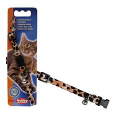 Nobby / Ошейник Ноби для кошек Леопард с безопасным замком и бубенчиком