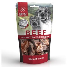 Blitz Beef / Сублимированное лакомство Блиц для собак Бычий Стейк