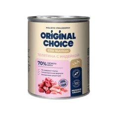 Original Choice Elite Nutrition Adult / Влажный корм Ориджинал Чойс для собак всех пород Телятина с индейкой (цена за упаковку)