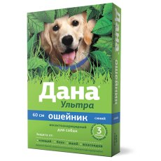 Apicenna ДАНА УЛЬТРА ошейник инсектоакарицидный для собак синий