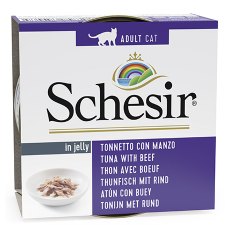 Schesir / Влажный корм Консервы Шезир для кошек Тунец говядина (цена за упаковку)