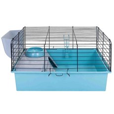 Homepet / Клетка Хоумпет для кроликов хорьков морских свинок с наполнением Миска и 2 Кормушки 58х40х34см Шаг прута 25 мм